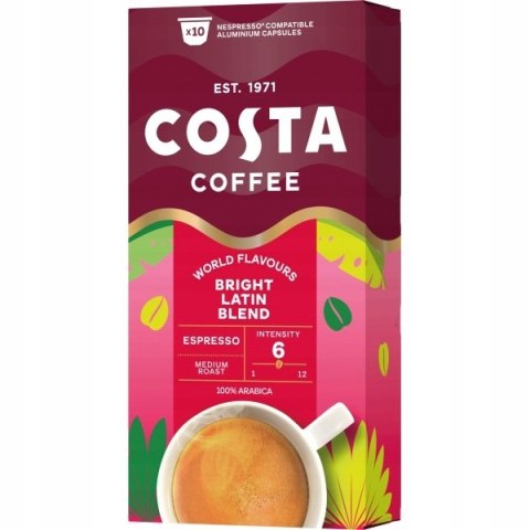 Kapsułki do Nespresso Costa Coffee The Bright Blend 10 sztuk Kapsułki do Nespresso Costa Coffee The Bright Blend 10 sztuk