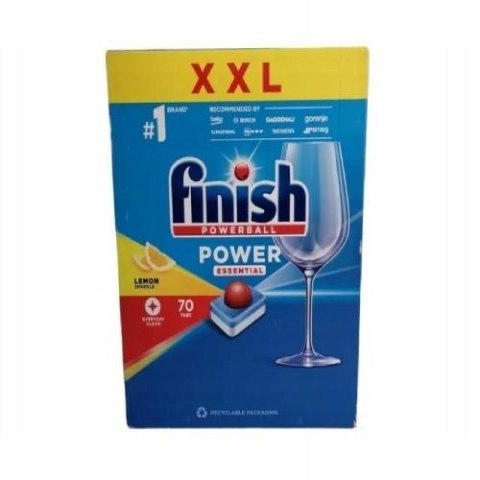 Finish Power Essential tabletki do zmywarek kostki 70 szt lemon cytrynowe Finish Power Essential tabletki do zmywarek kostki 70 szt lemon cytrynowe