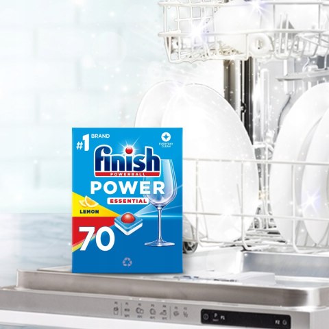 Finish Power Essential tabletki do zmywarek kostki 70 szt lemon cytrynowe Finish Power Essential tabletki do zmywarek kostki 70 szt lemon cytrynowe