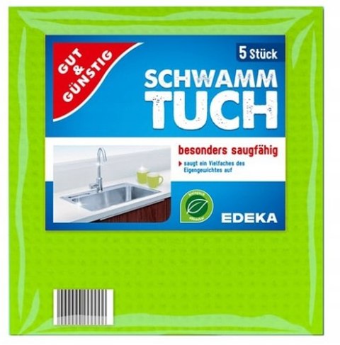 G&G Ścierki Uniwersalne z Gąbki SCHWAMMTUCH 5szt G&G Ścierki Uniwersalne z Gąbki SCHWAMMTUCH 5szt