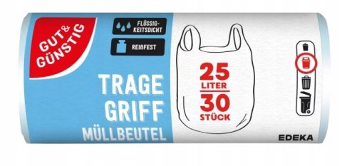 Gut&Gunstig 25L worki na śmieci z uszami 30 sztuk Gut&Gunstig 25L worki na śmieci z uszami 30 sztuk
