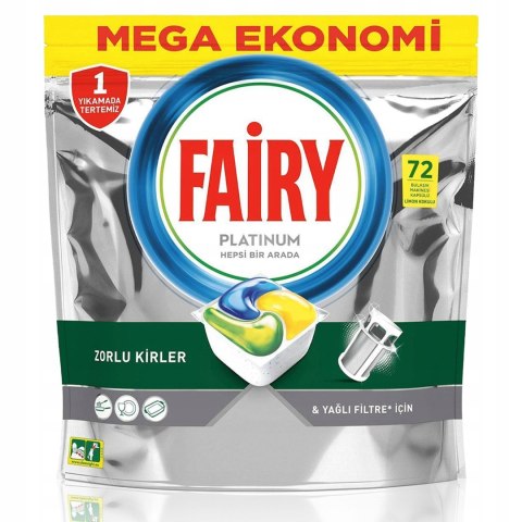 Kapsułki do Zmywarki Fairy Platinum All in One 72 Sztuki Kapsułki do Zmywarki Fairy Platinum All in One 72 Sztuki