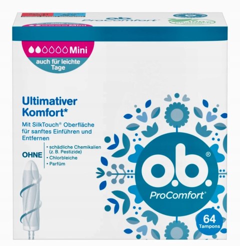 OB TAMPONY PRO COMFORT MINI 64 SZTUKI OB TAMPONY PRO COMFORT MINI 64 SZTUKI