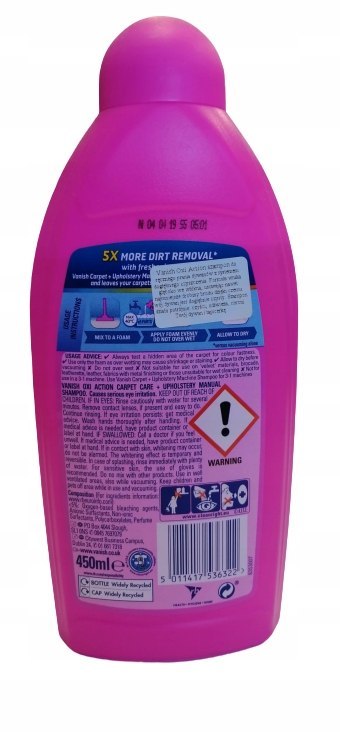 Vanish płyn czyszczenie dywanów i tapicerki 0,45l Vanish płyn czyszczenie dywanów i tapicerki 0,45l