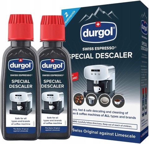 Zestaw odkamieniaczy do ekspresów Durgol Swiss Espresso 2 x 125 ml Zestaw odkamieniaczy do ekspresów Durgol Swiss Espresso 2 x 125 ml
