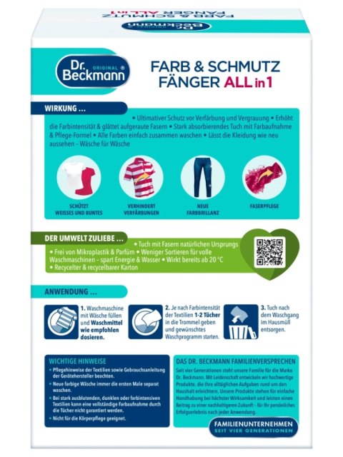 Dr. Beckmann chusteczki wyłapujące kolor 40 szt DE