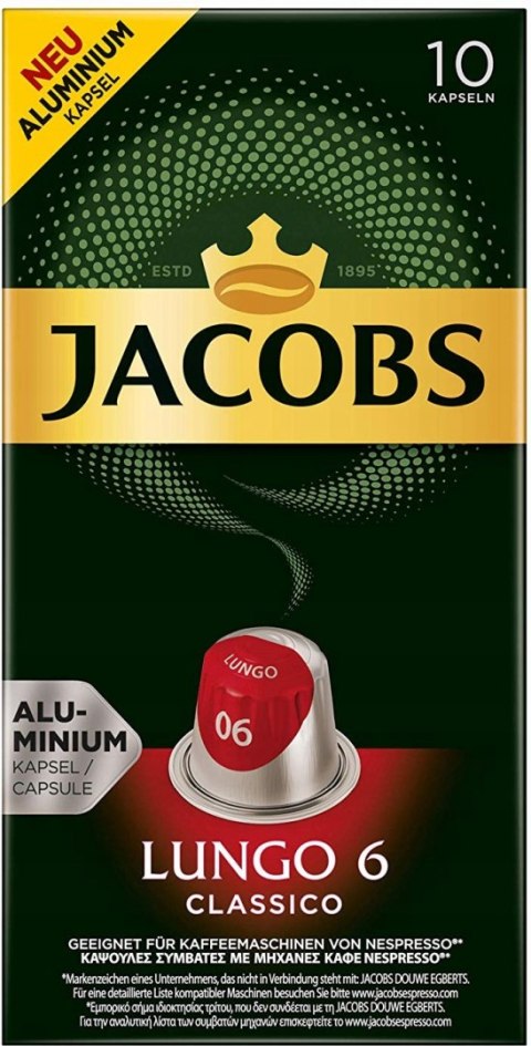 Kapsułki Nespresso Jacobs Lungo Classico - 10 szt.