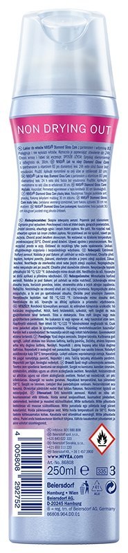 NIVEA LAKIER DO WŁOSÓW 250ML DIAMOND GLOSS 0% SILICONE