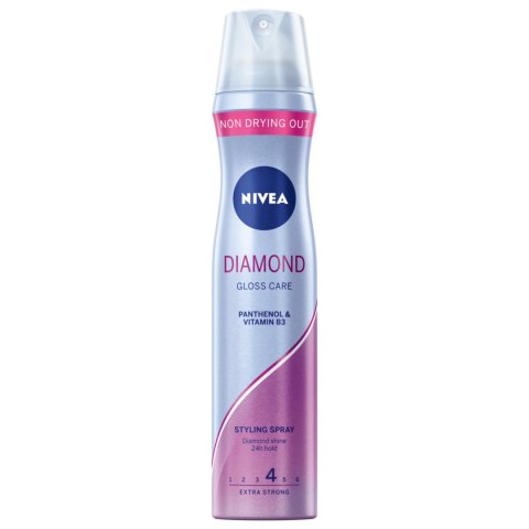 NIVEA LAKIER DO WŁOSÓW 250ML DIAMOND GLOSS 0% SILICONE