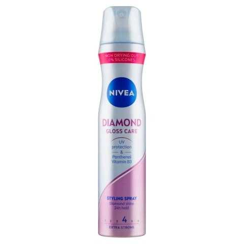 NIVEA LAKIER DO WŁOSÓW 250ML DIAMOND GLOSS 0% SILICONE