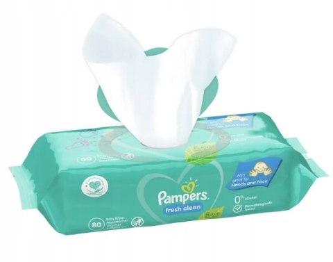 Chusteczki nawilżane Pampers Fresh Clean 4 x 80 szt. Chusteczki nawilżane Pampers Fresh Clean 4 x 80 szt.