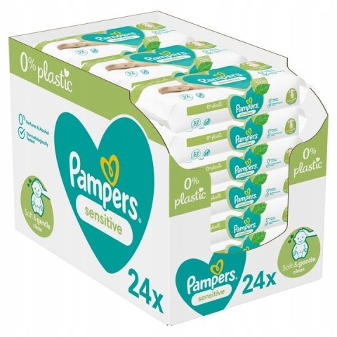 Chusteczki nawilżane Pampers Sensitive 24 x 52 szt. Chusteczki nawilżane Pampers Sensitive 24 x 52 szt.