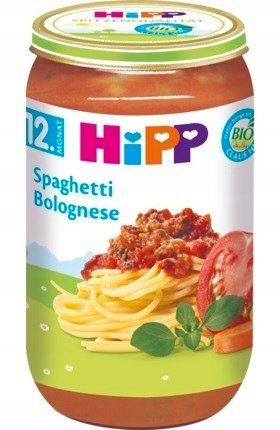 HIPP BIO SPAGHETTI BOLOGNESE Z WOŁOWINĄ 12