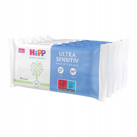 HIPP chusteczki ECZKI ULTRA-SENS BABY 5X48 szt. HIPP chusteczki ECZKI ULTRA-SENS BABY 5X48 szt.