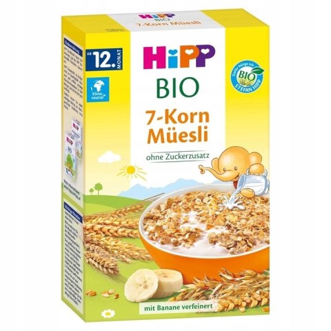 HiPP BIO Musli 7 zbóż z bananami BIO, 200 g HiPP BIO Musli 7 zbóż z bananami BIO, 200 g