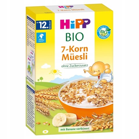 HiPP BIO Musli 7 zbóż z bananami BIO, 200 g HiPP BIO Musli 7 zbóż z bananami BIO, 200 g