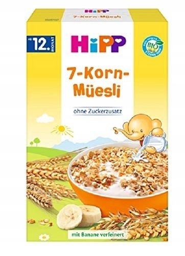 HiPP BIO Musli 7 zbóż z bananami BIO, 200 g HiPP BIO Musli 7 zbóż z bananami BIO, 200 g