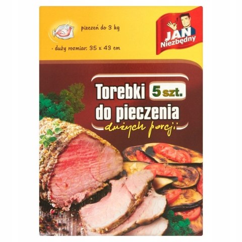JAN NIEZBĘDNY TOREBKI DO PIECZENIA 35X43 CM 5 SZT JAN NIEZBĘDNY TOREBKI DO PIECZENIA 35X43 CM 5 SZT