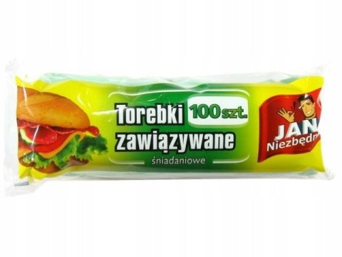JAN NIEZBĘDNY TOREBKI ŚNIADANIOWE WIĄZANE 100 SZT JAN NIEZBĘDNY TOREBKI ŚNIADANIOWE WIĄZANE 100 SZT
