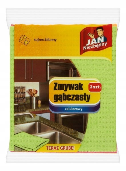 JAN NIEZBĘDNY ZMYWAK GĄBCZASTY 3SZT JAN NIEZBĘDNY ZMYWAK GĄBCZASTY 3SZT