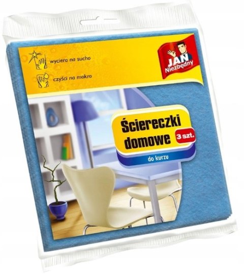 Jan Niezbędny Ściereczka domowa do kurzu 3 szt Jan Niezbędny Ściereczka domowa do kurzu 3 szt
