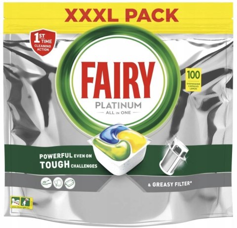 KAPSUŁKI DO ZMYWARKI FAIRY PLATINUM LEMON 100 SZT. TABLETKI CYTRYNOWE KAPSUŁKI DO ZMYWARKI FAIRY PLATINUM LEMON 100 SZT. TABLETKI CYTRYNOWE