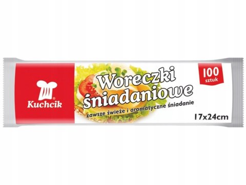 Kuchcik woreczki śniadaniowe mocne 17x24cm 100 szt Kuchcik woreczki śniadaniowe mocne 17x24cm 100 szt