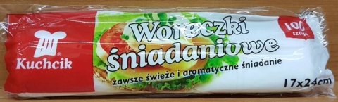 Kuchcik woreczki śniadaniowe mocne 17x24cm 100 szt Kuchcik woreczki śniadaniowe mocne 17x24cm 100 szt