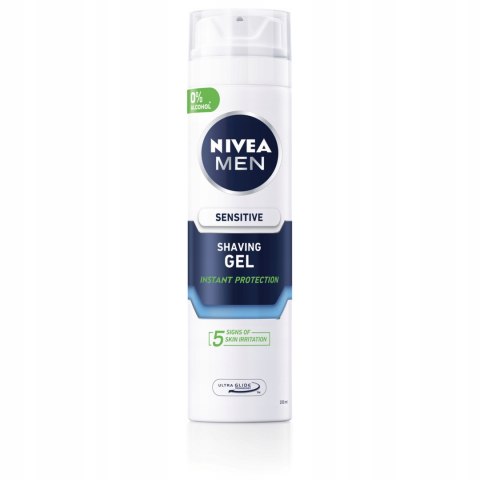 NIVEA MEN SENSITIVE Żel do golenia dla mężczyzn delikatny łagodzący 200ml