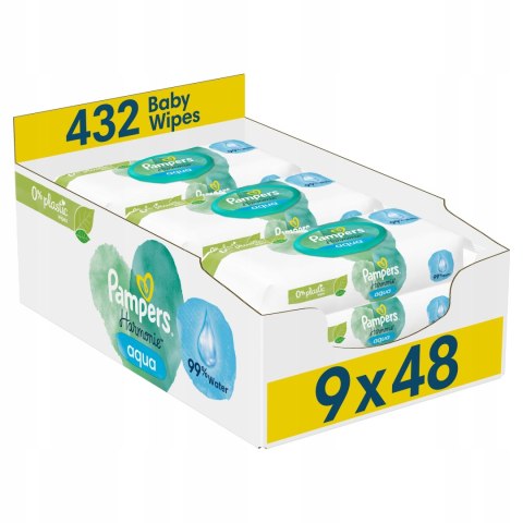 PAMPERS CHUSTECZKI NAWILŻANE HARMONIE AQUA 9x48 PAMPERS CHUSTECZKI NAWILŻANE HARMONIE AQUA 9x48