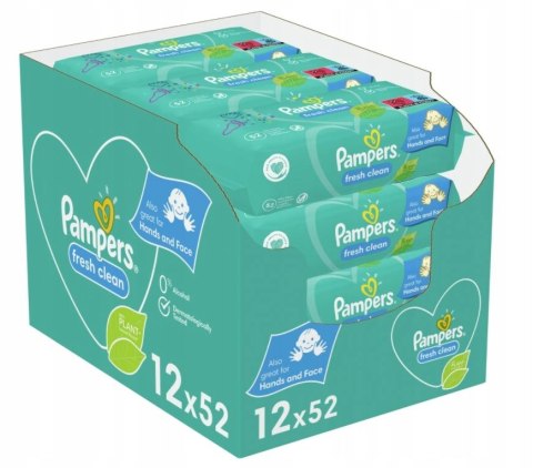 Pampers Chusteczki FRESH CLEAN 12x52 szt Pampers Chusteczki FRESH CLEAN 12x52 szt