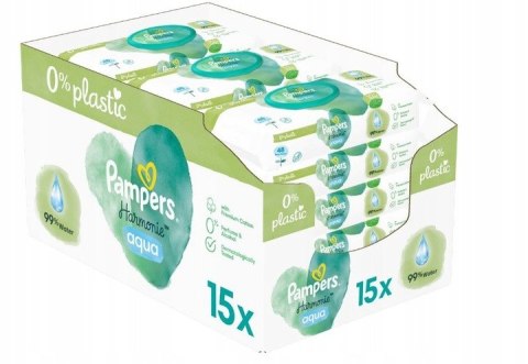 Pampers Harmonie chusteczki nawilżane 15 x 48 szt. Pampers Harmonie chusteczki nawilżane 15 x 48 szt.