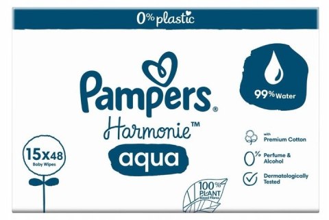 Pampers Harmonie chusteczki nawilżane 15 x 48 szt. Pampers Harmonie chusteczki nawilżane 15 x 48 szt.