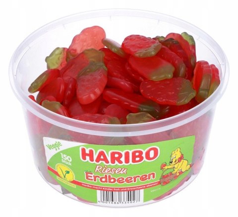 Żelki Haribo Truskawkowe Truskawki Owocowe 150sztuk Riesen Wegetariańskie Żelki Haribo Truskawkowe Truskawki Owocowe 150sztuk Riesen Wegetariańskie