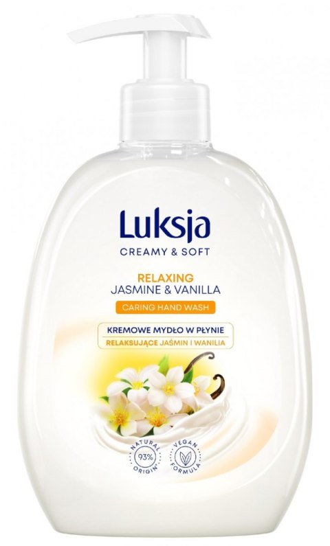 Luksja Creamy & Soft Kremowe Mydło w płynie Jaśmin i Wanilia 500ml Luksja Creamy & Soft Kremowe Mydło w płynie Jaśmin i Wanilia 500ml