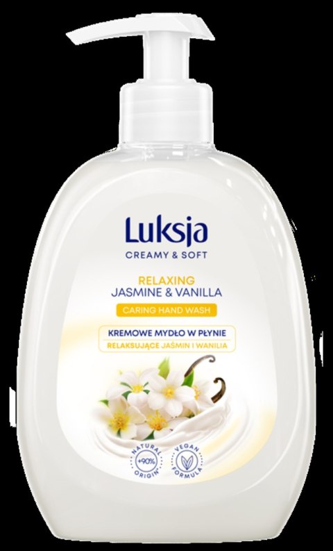 Luksja Creamy & Soft Kremowe Mydło w płynie Jaśmin i Wanilia 500ml Luksja Creamy & Soft Kremowe Mydło w płynie Jaśmin i Wanilia 500ml