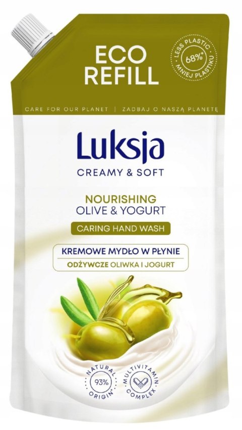 Luksja Creamy kremowe mydło w płynie odżywcze oliwka i jogurt olive zapas Luksja Creamy kremowe mydło w płynie odżywcze oliwka i jogurt olive zapas