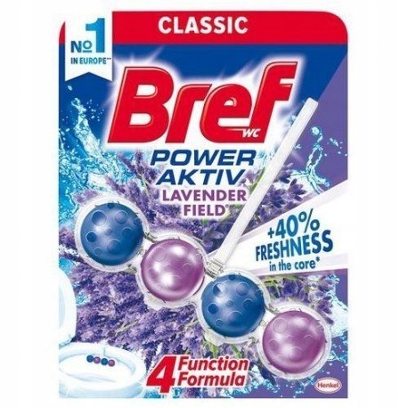 BREF Power Active Zawieszka WC kulki 50g Lawenda BREF Power Active Zawieszka WC kulki 50g Lawenda