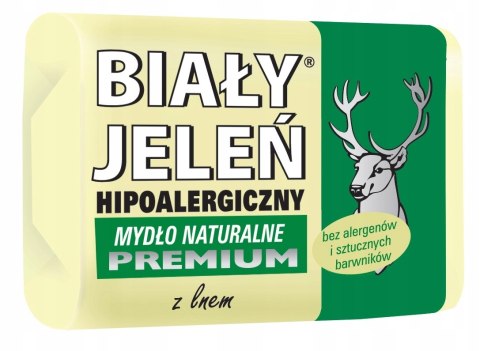 Biały Jeleń Mydło w kostce z lnem Premium 100g Biały Jeleń Mydło w kostce z lnem Premium 100g
