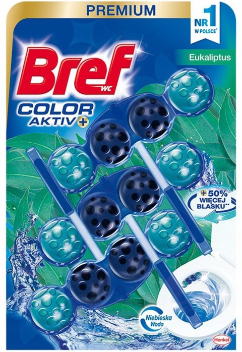 Bref Color Aktiv zawieszka WC Eukaliptus 3x50g Bref Color Aktiv zawieszka WC Eukaliptus 3x50g