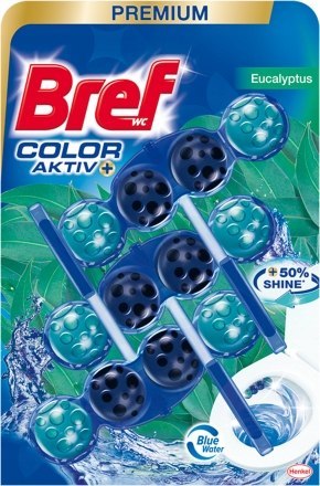 Bref Color Aktiv zawieszka WC Eukaliptus 3x50g Bref Color Aktiv zawieszka WC Eukaliptus 3x50g