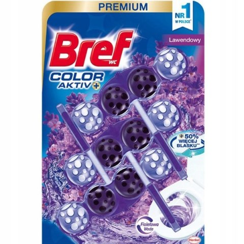 Bref Color Aktiv zawieszka WC Lawenda 3x50g Bref Color Aktiv zawieszka WC Lawenda 3x50g
