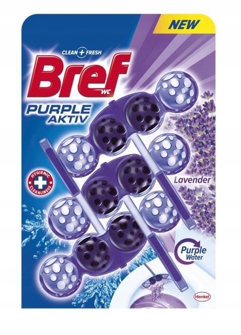 Bref Color Aktiv zawieszka WC Lawenda 3x50g Bref Color Aktiv zawieszka WC Lawenda 3x50g