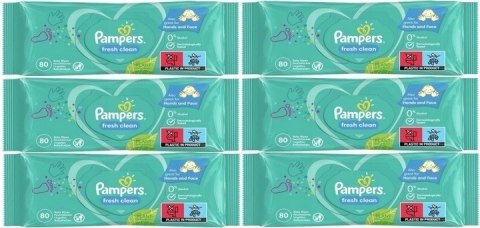 CHUSTECZKI NAWILŻANE PAMPERS FRESH CLEAN 12 x 80 SZT CHUSTECZKI NAWILŻANE PAMPERS FRESH CLEAN 12 x 80 SZT