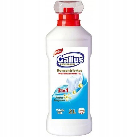 GALLUS Żel do prania białego 2L 3w1 white 57 prań GALLUS Żel do prania białego 2L 3w1 white 57 prań