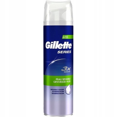 Gillette pianka do golenia Aloe Sensitive, 250ml Gillette pianka do golenia Aloe Sensitive, 250ml