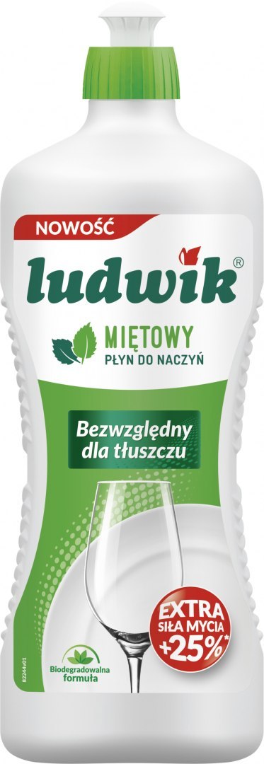 LUDWIK Płyn do mycia naczyń miętowy 900 g LUDWIK Płyn do mycia naczyń miętowy 900 g