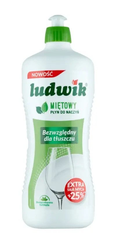 LUDWIK Płyn do mycia naczyń miętowy 900 g LUDWIK Płyn do mycia naczyń miętowy 900 g