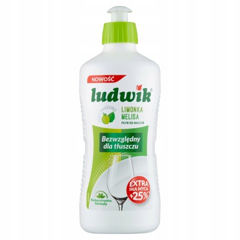 LUDWIK Płyn do naczyń limonka z melisą 450 g LUDWIK Płyn do naczyń limonka z melisą 450 g
