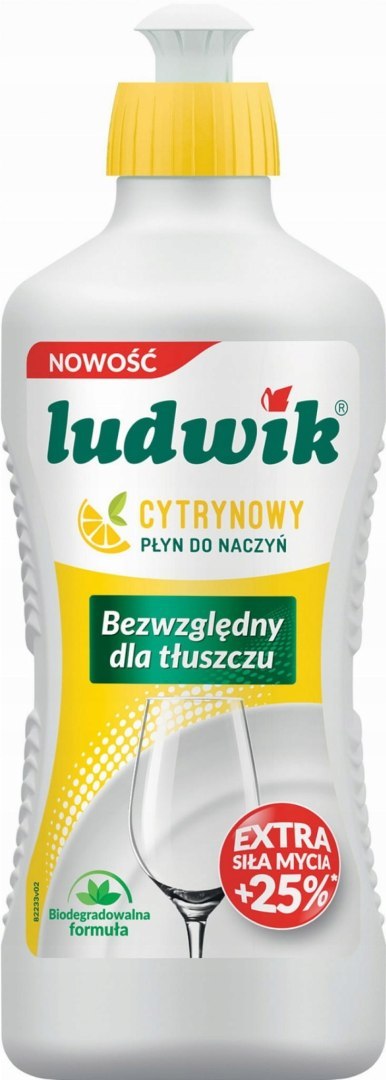 Ludwik, Płyn do mycia naczyń, cytryna, 450 ml Ludwik, Płyn do mycia naczyń, cytryna, 450 ml